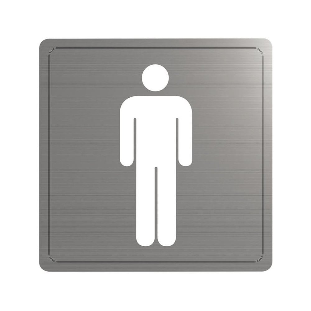 Stainless Steel Self-Adhesive Male Toilet Door Sign 510152S