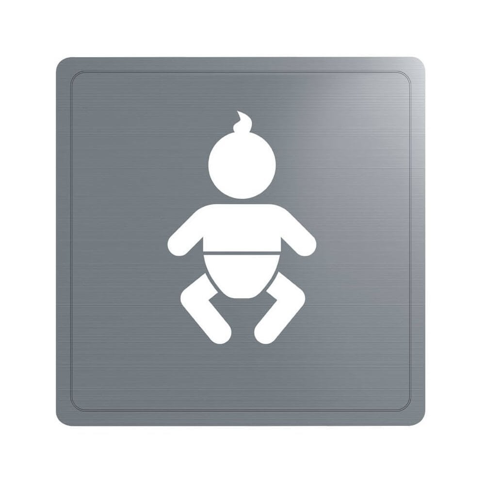 Stainless Steel Self-Adhesive Baby Changing Facilities Door Sign 510156S