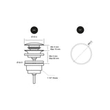 Universal Click Clack Basin Waste Fitting