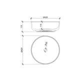 AQUAECO Envoy Round Countertop Wash Basin Ø420mm