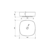 Lavabo carré à poser AQUAECO Attache 450x450