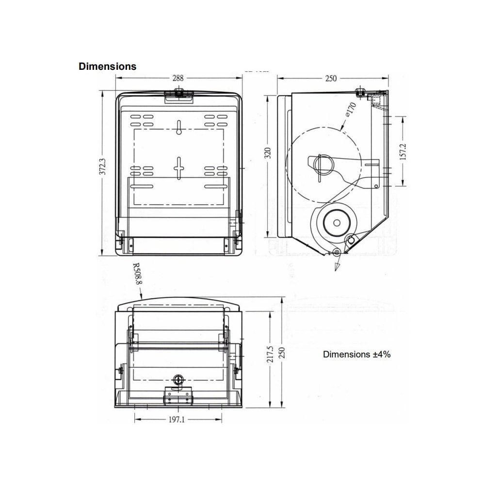 Mediclinics Surface Mounted Semi Automatic Paper Towel Dispenser