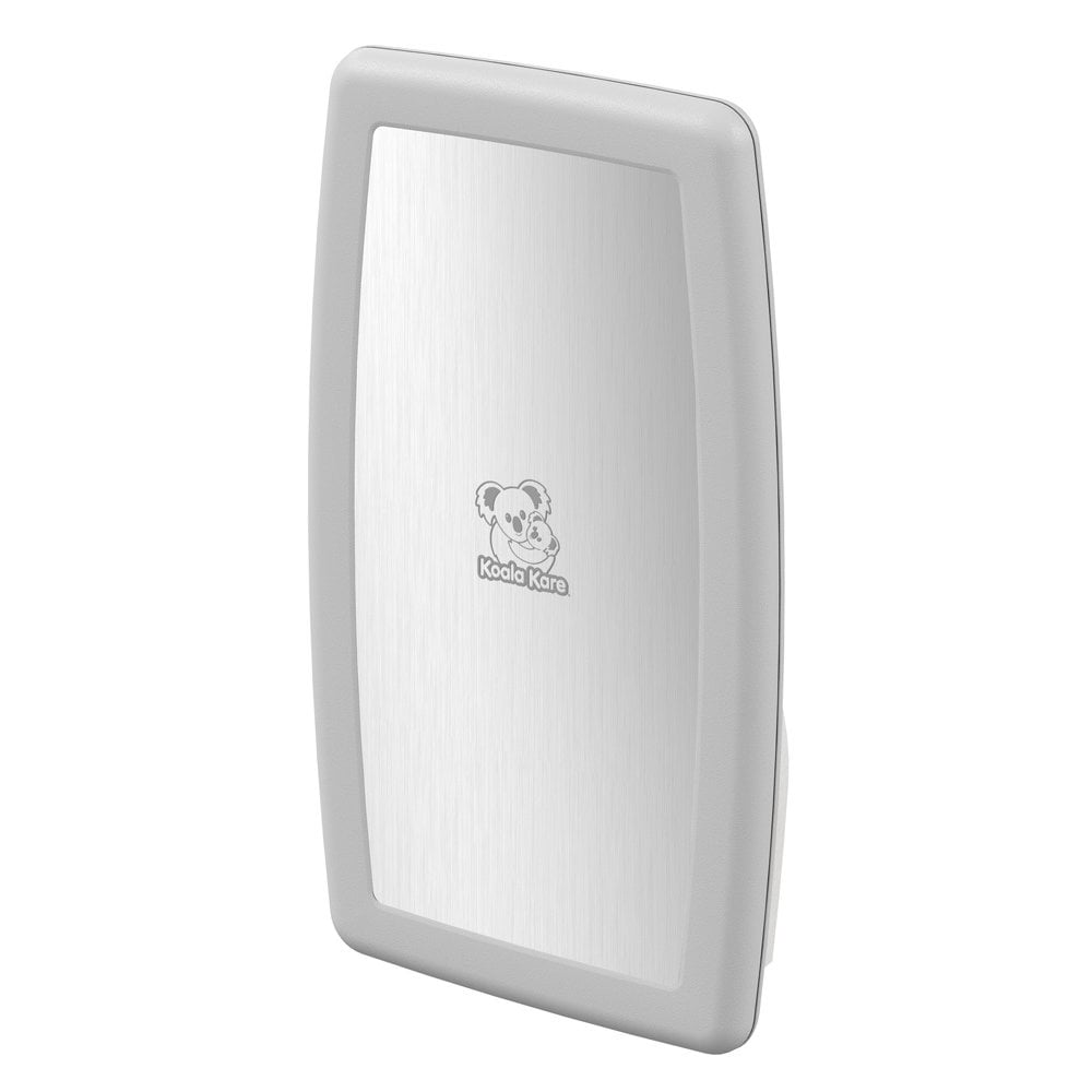 KB301SS Koala Kare Stainless Steel Veneer Vertical Surface Mounted Baby Changing Station