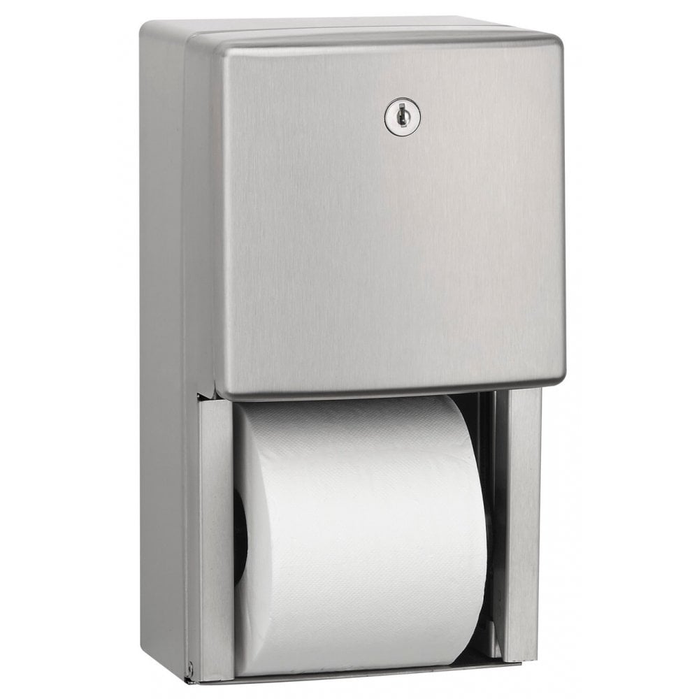 Mediclinics Surface Mounted Standard 2 Roll Toilet Paper Dispenser