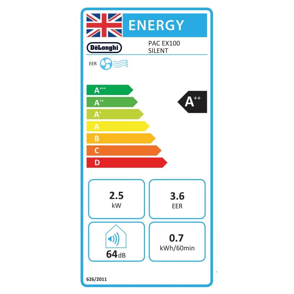Delonghi Pinguino PAC EX100 Climatiseur portatif silencieux 10 000 BTU