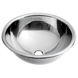 Mediclinics Recessed Stainless Steel Ø305MM Washbasin without Overflow