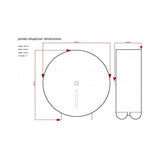 Vivo Wall Mounted Metal Jumbo Toilet Roll Holder