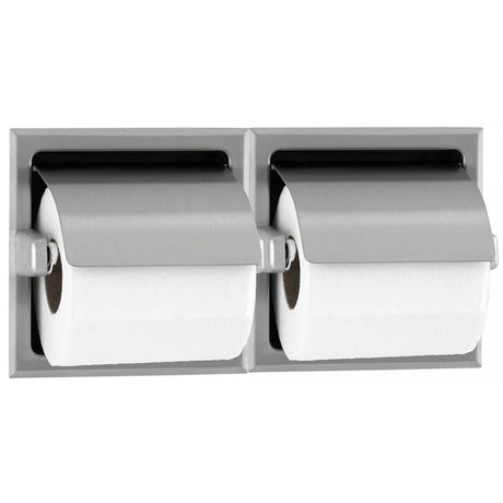 B-699 / B-6997 Porte-rouleau de papier toilette double encastré avec couvercle