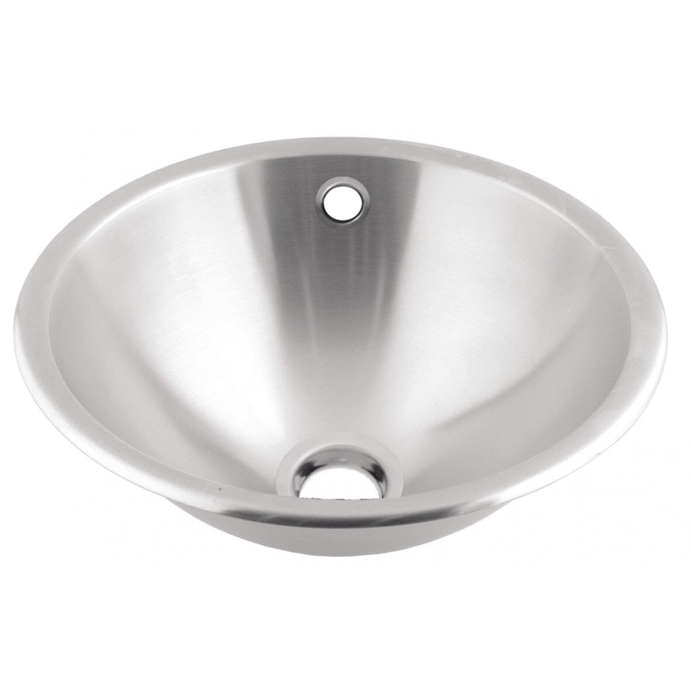 Mediclinics Recessed Stainless Steel Washbasin Ø355MM with Overflow