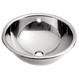 Lavabo à encastrer en acier inoxydable Mediclinics Ø355MM avec trop-plein