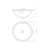Lavabo à encastrer en acier inoxydable Mediclinics Ø355MM avec trop-plein
