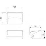 BC266 Porte-rouleau de papier toilette simple en acier inoxydable Dolphin