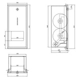 DP2302 Dispenser di carta igienica da incasso Dolphin Prestige