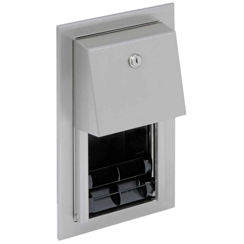 BC800R Dolphin Recessed Double Toilet Roll Holder