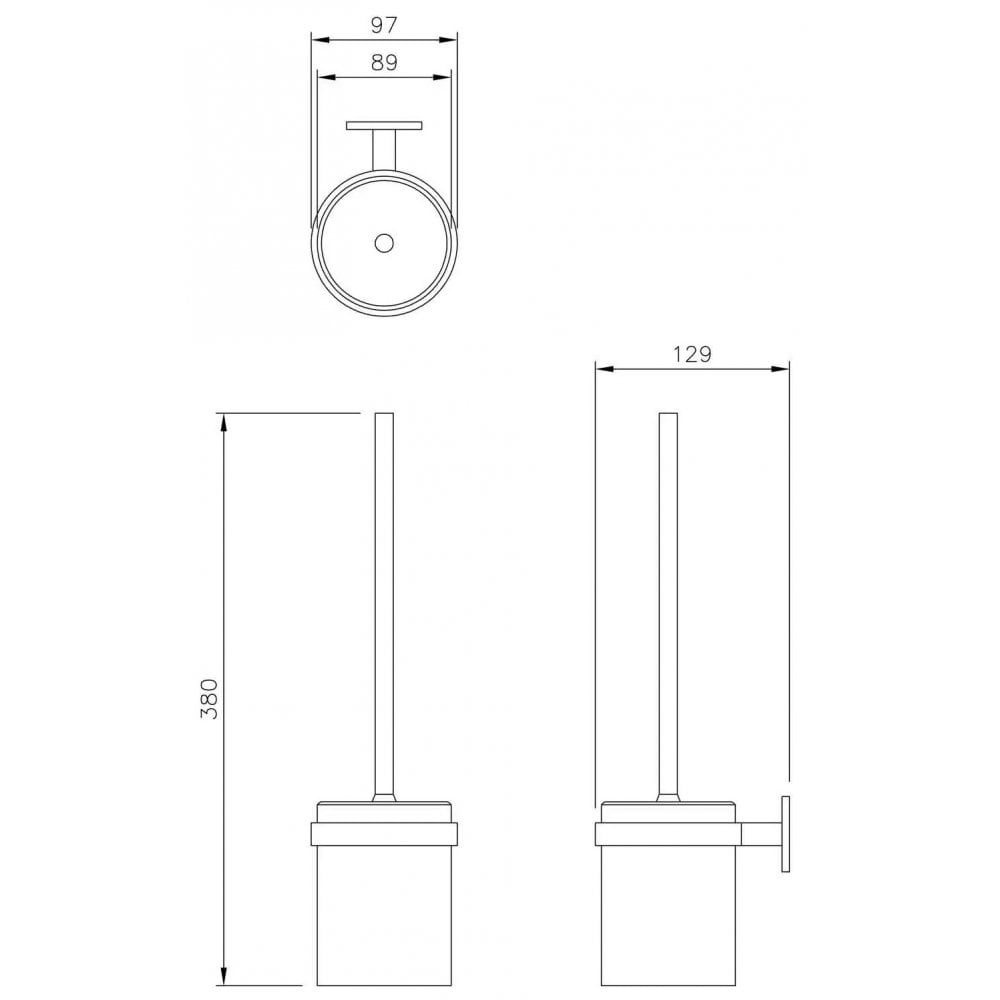 DP7504 Set scopino per WC a parete Dolphin