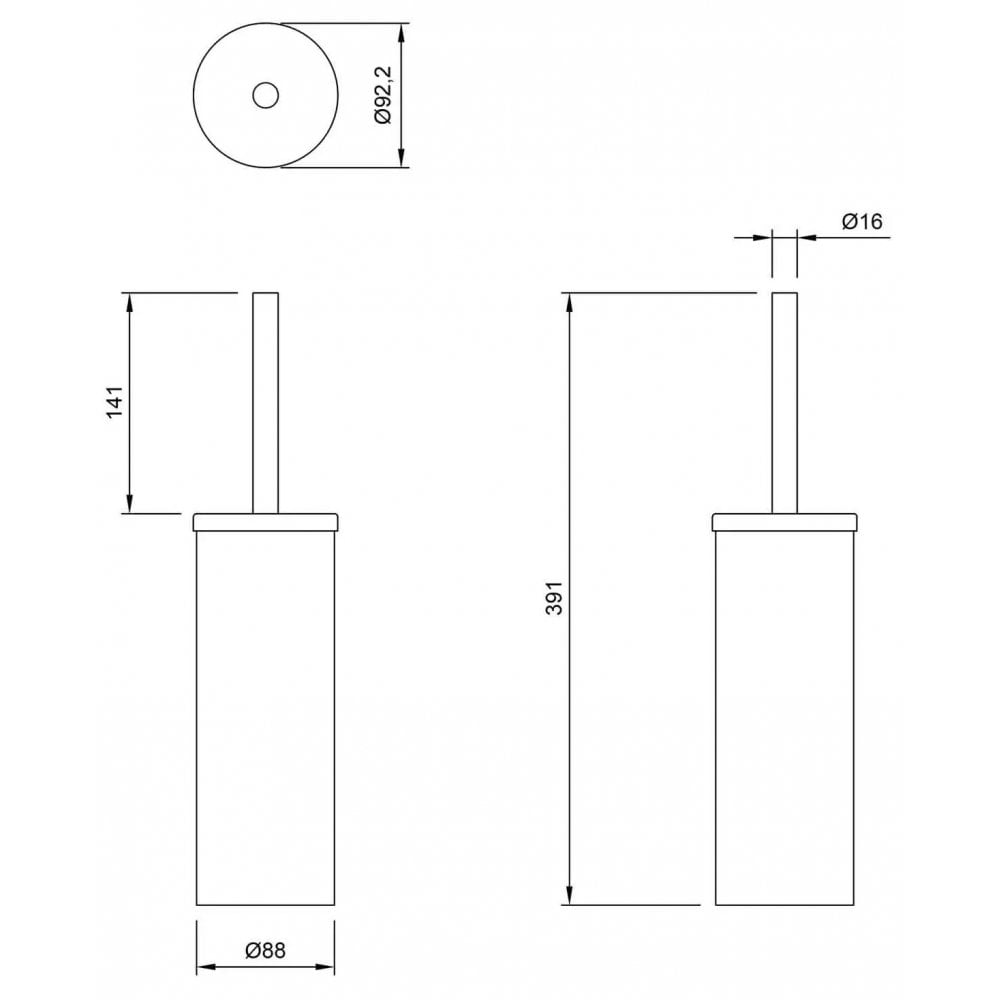 BC723 Set scopino per WC da terra Dolphin