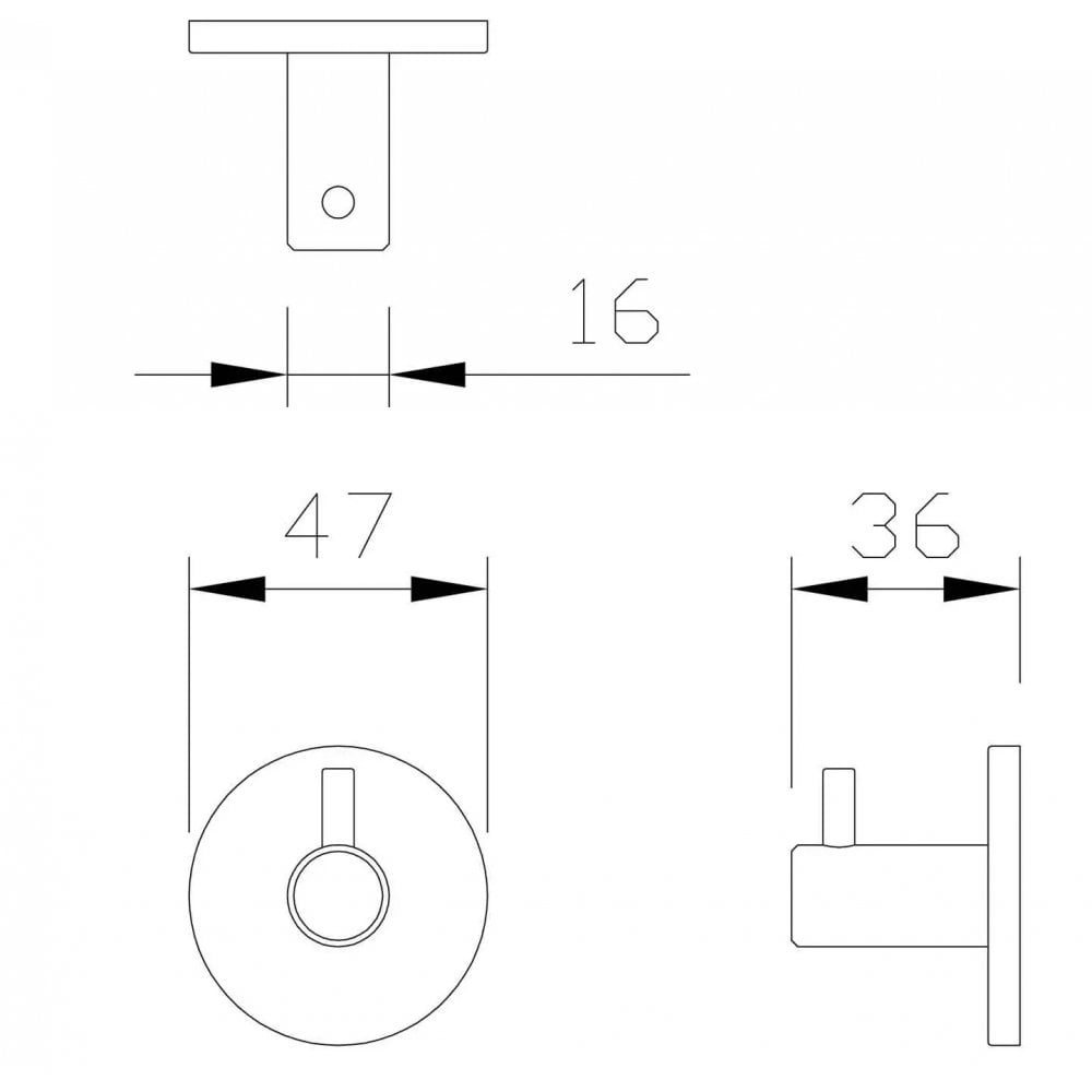 DP7102 Dolphin Single Robe Hook