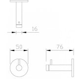 DP7104 Butée de porte et crochet en acier inoxydable Dolphin