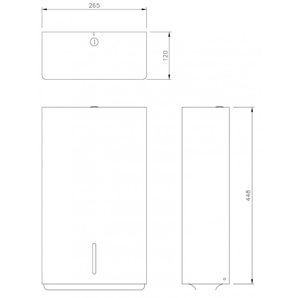 DP3103 Distributeur de serviettes en papier Prestige en acier inoxydable Dolphin
