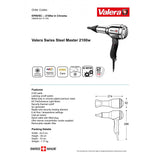Valera Swiss Steel Master Ionic Hair Dryer 2100W | EPAVSC/EPAVSC-1