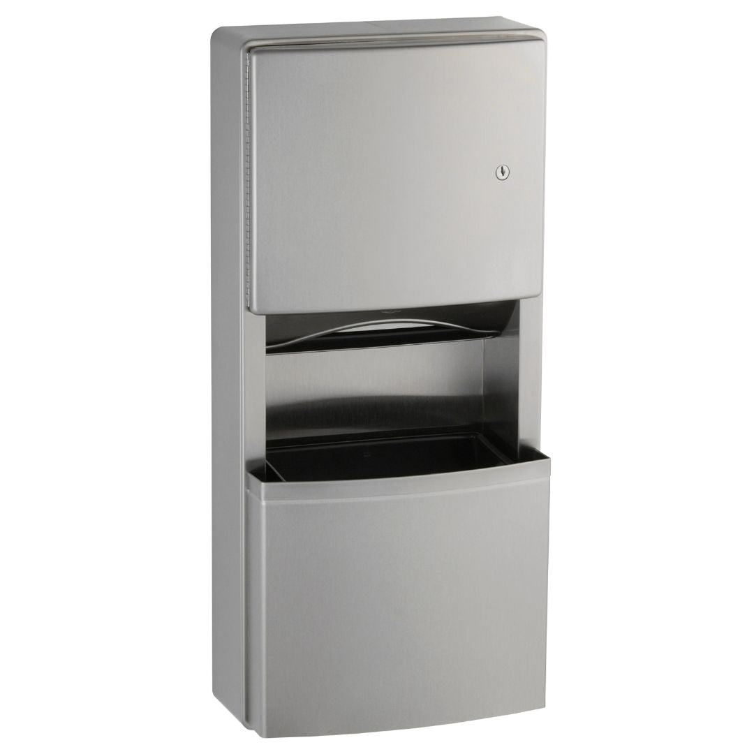 B-43699 Surface-Mounted Paper Towel Dispenser and 11L Bin