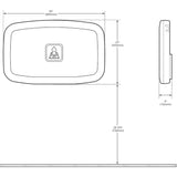 BCS-3/BCS-4 Gamco Horizontal Wall-Mounted Baby Changing Table