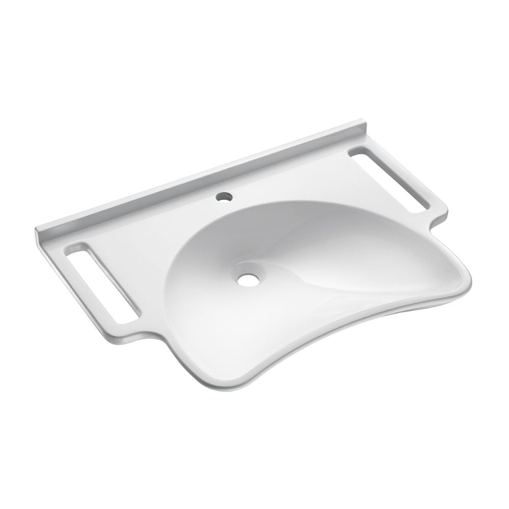 132306 Wall Mounted MINERALCAST Person with Reduced Mobility Washbasin
