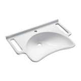 132306 Wall Mounted MINERALCAST Person with Reduced Mobility Washbasin