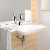 132306 Wall Mounted MINERALCAST Person with Reduced Mobility Washbasin