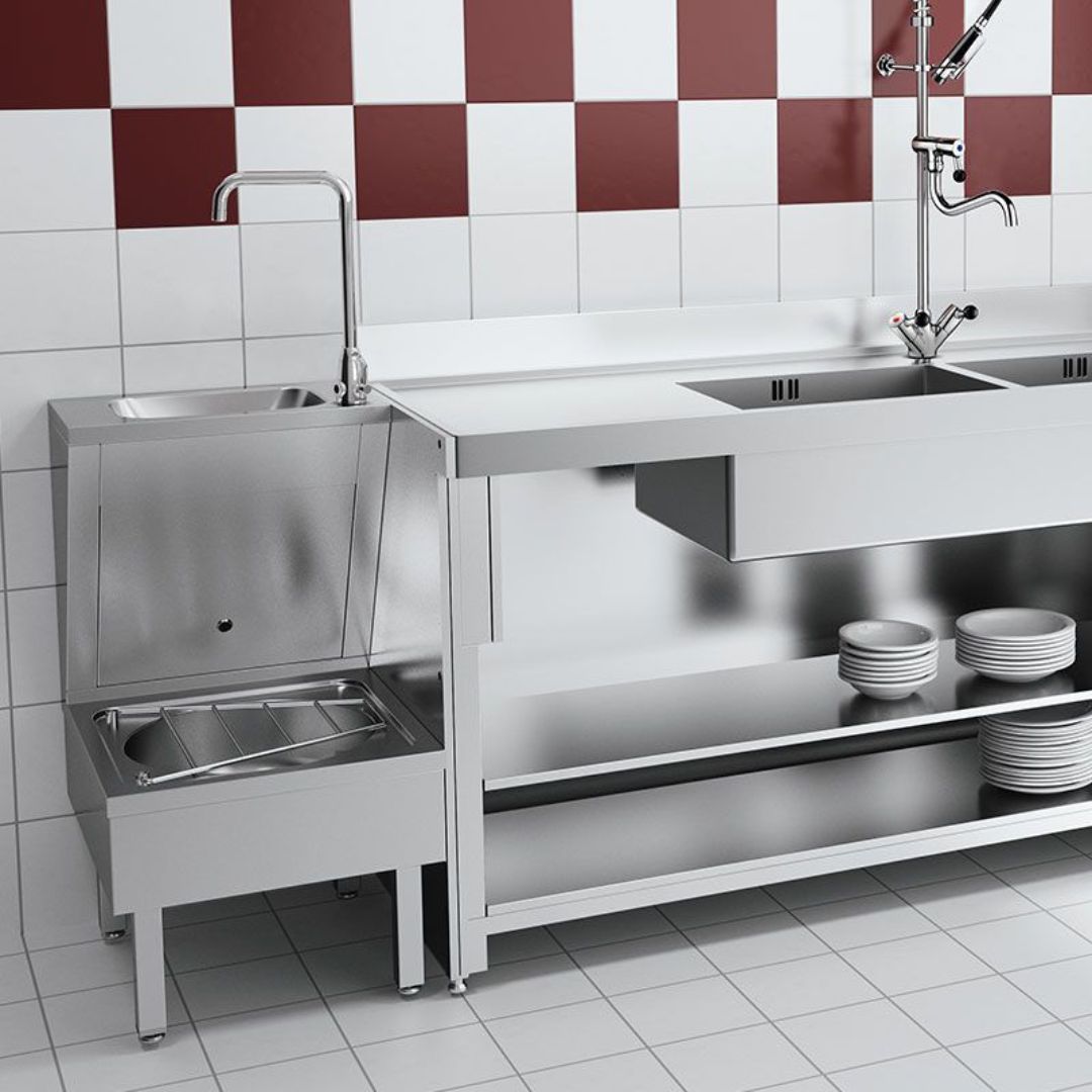 180140 Floor Standing Janitorial Unit - Washbasin and Disposable Sink