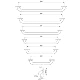 DELABIE Ø32mm Straight Polished Satin Grab Bar (Various Lengths)