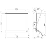 510201N Be-Line® Tilting Mirror with Long Ergonomic Lever (600x500)