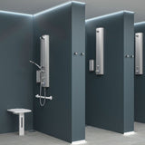 510405 Lift-Up Aluminium Shower Seat With Leg