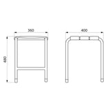 510418 ALU Shower Stool