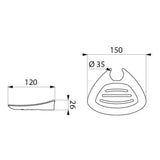 511912 Be-Line® Porta Sapone Scorrevole Per Aste Doccia