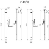 714800 Colonne de douche électronique Slimline DELABIE SPORTING 2