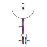 732115 DELABIE PREMIX NANO Parallel Thermostatic Mixer Ø15mm Nickel Body