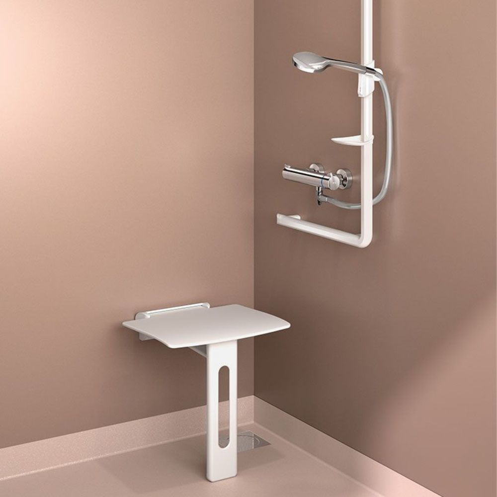 511971 Be-line® Barra d'appoggio angolare in alluminio Ø35mm 1130x450
