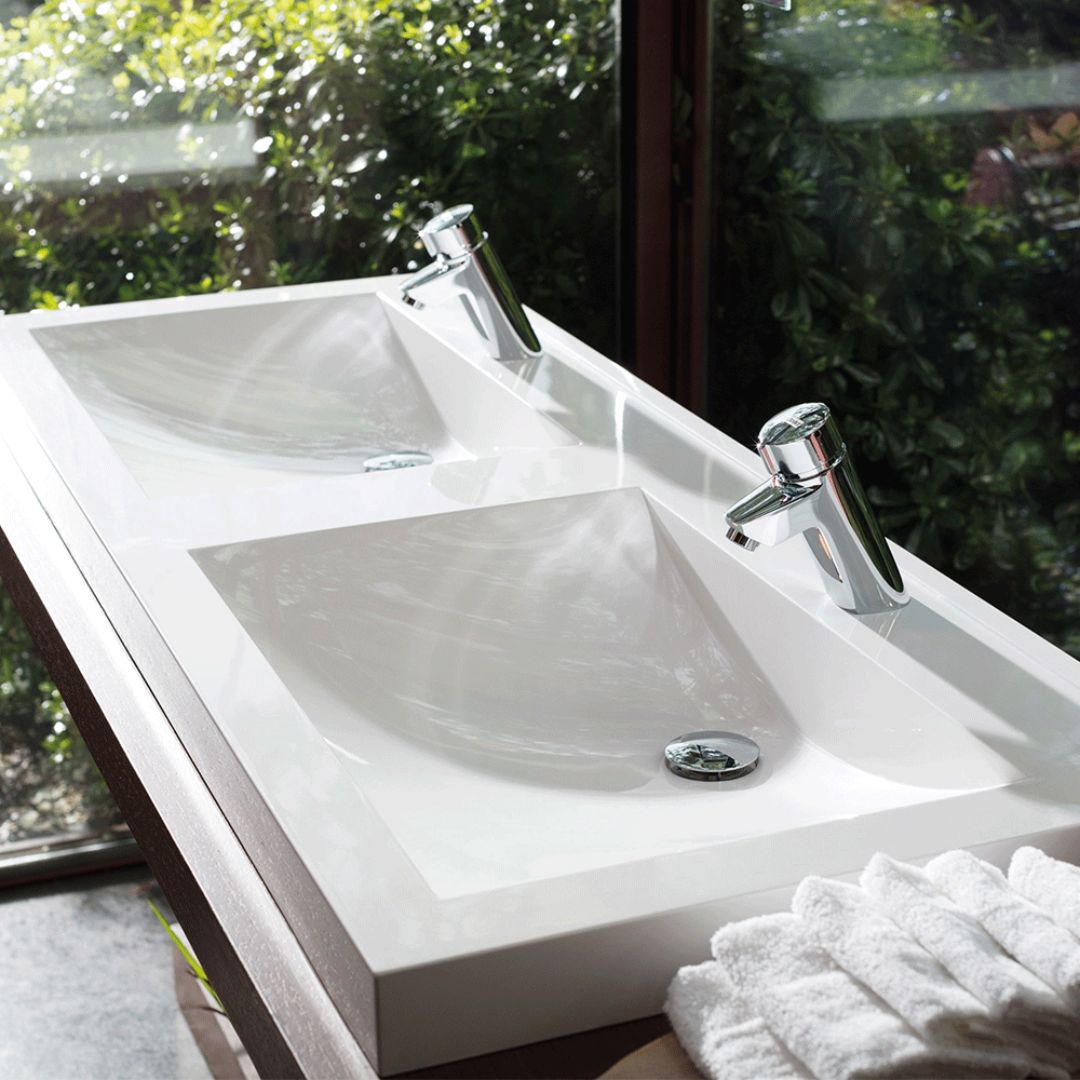 Quadro Wall Mounted Washbasin with Ø35mm Tap Holes (3 Models)