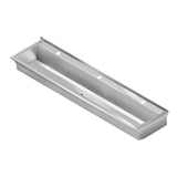 Planox L.1800mm Wall Mounted Stainless Steel Wash Trough with 3 Tap Holes