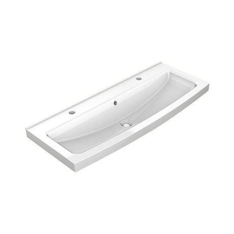 SOLX Wall Mounted Miranit Wash Trough with Ø35mm Tap Holes (3 Options)