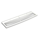 SOLX Wall Mounted Miranit Wash Trough with Ø35mm Tap Holes (3 Options)