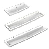 SOLX Wall Mounted Miranit Wash Trough with Ø35mm Tap Holes (3 Options)