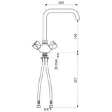 G66452 Deck-Mounted Single Hole Mixer - 45 lpm