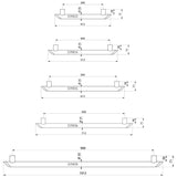 Be-Line® Ø35mm Grab Bar 511903, 511904, 511905, 511906, 511909 (Various Lengths)