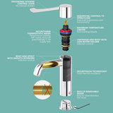H9605610 SECURITHERM BIOCLIP Removable Thermostatic Basin Mixer Tap