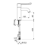 H9605610 SECURITHERM BIOCLIP Removable Thermostatic Basin Mixer Tap