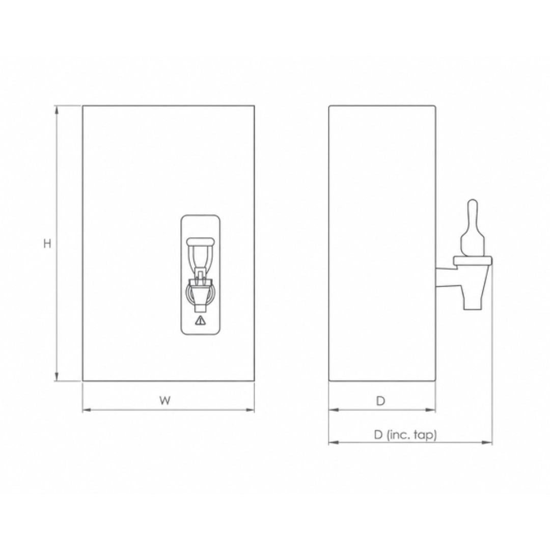 Microboil Smart Technology Boiling Water Heater Wall-Mounted 3, 6 or 10 litre (MS3 / MS6 / MS10)