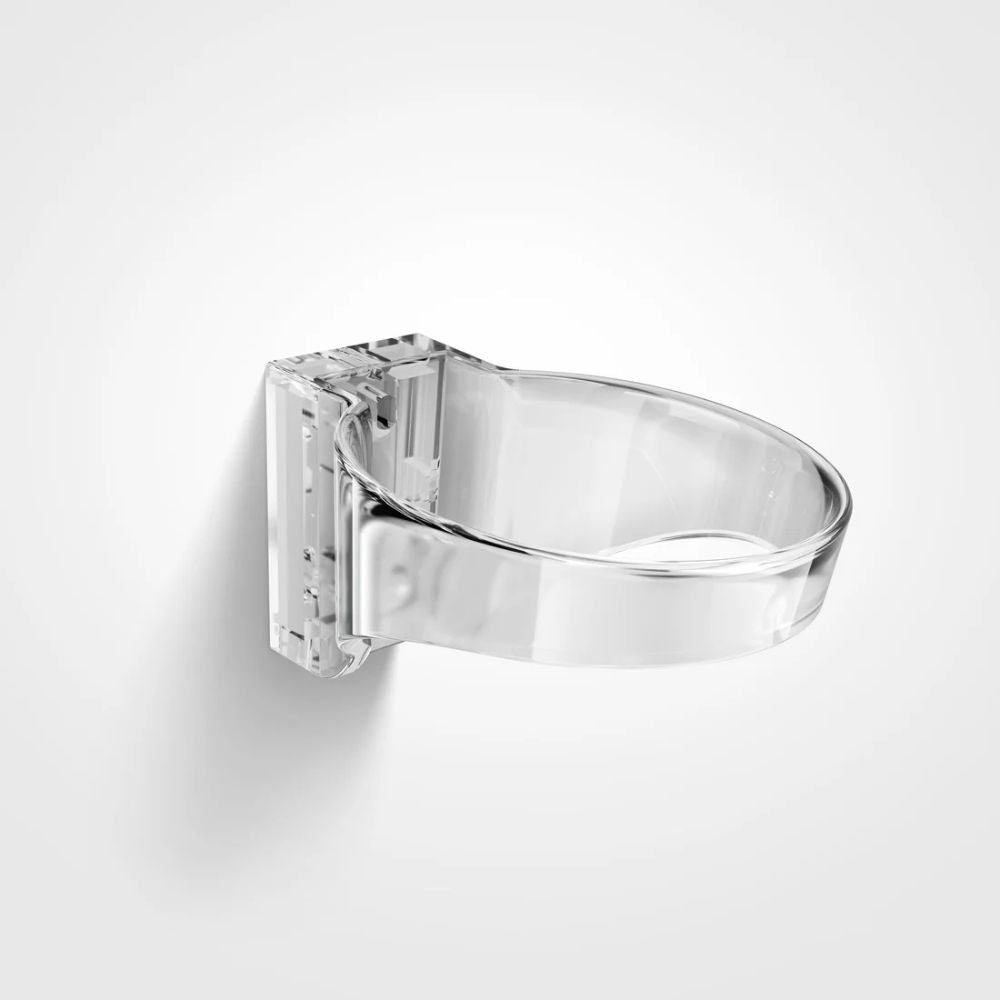 Jolly Ring-Shaped Wall Holder Plastic Bracket for Valera Hair Dryers - Clear SDRBR8