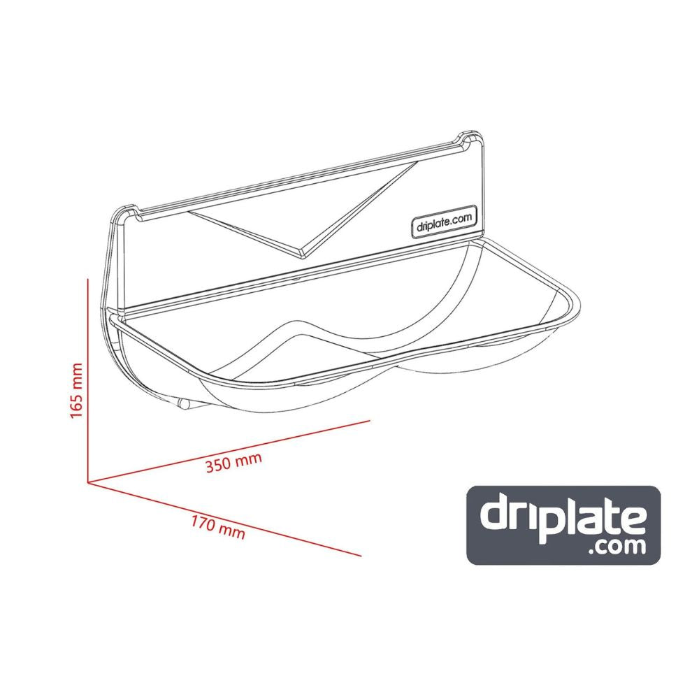 driplate® Hand Dryer Drip Tray - White